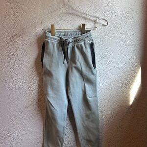 Old Navy Light Green Jogger Sweatpants with Black Zipper Accents